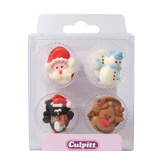 Culpitt Christmas Friends Cake Decorations - Pack of 12