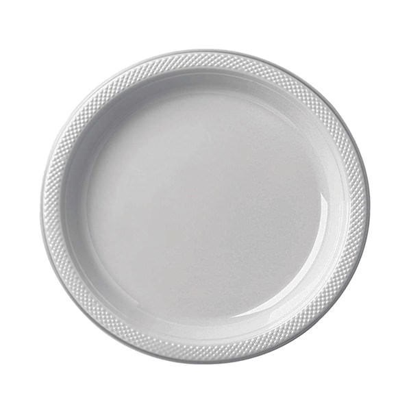 Silver Paper Party Plates - Pack of 20