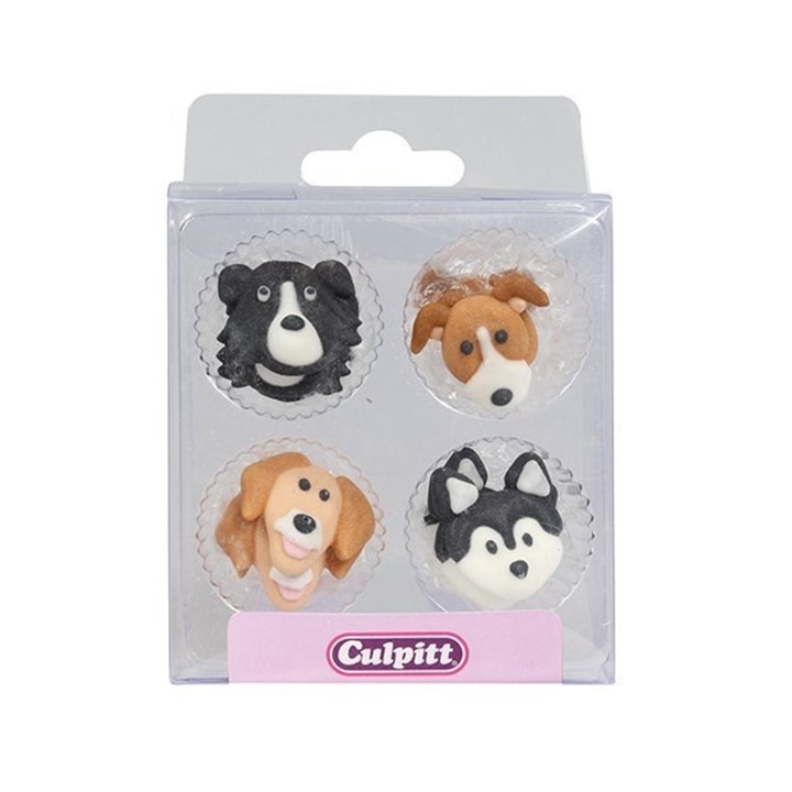 Culpitt Dog Breed Sugar Cake Decorations - Pack of 12