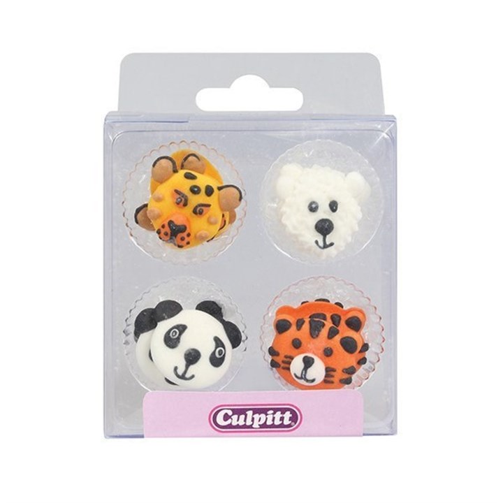 Culpitt Endangered Animals Sugar Cake Decorations - Pack of 12