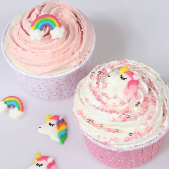 Unicorn & Rainbow Sugar Cake Decorations by Baked with Love - Pack of 10