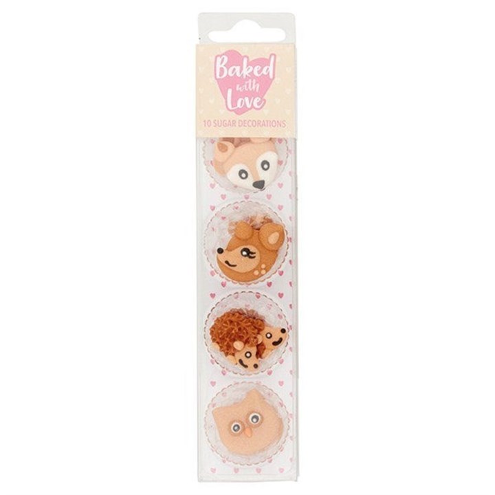 Woodland Animal Sugar Cake Decorations by Baked with Love
