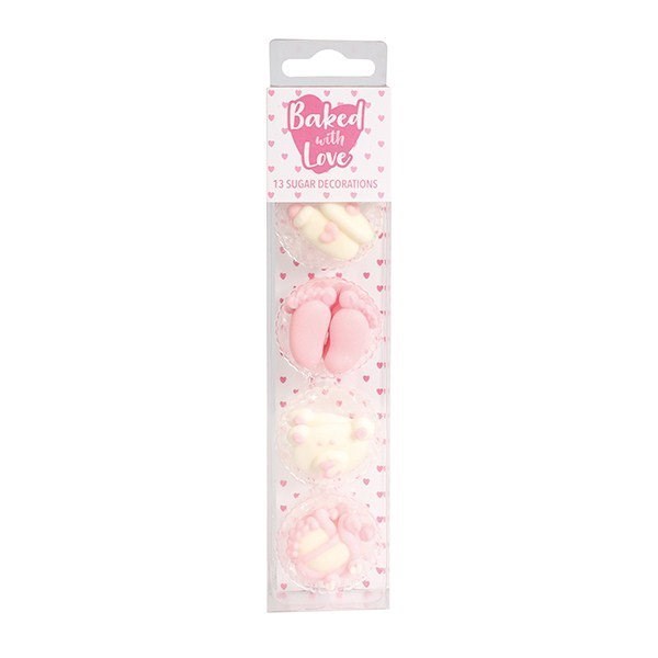 Baby Girl Sugar Cake Decorations by Baked with Love