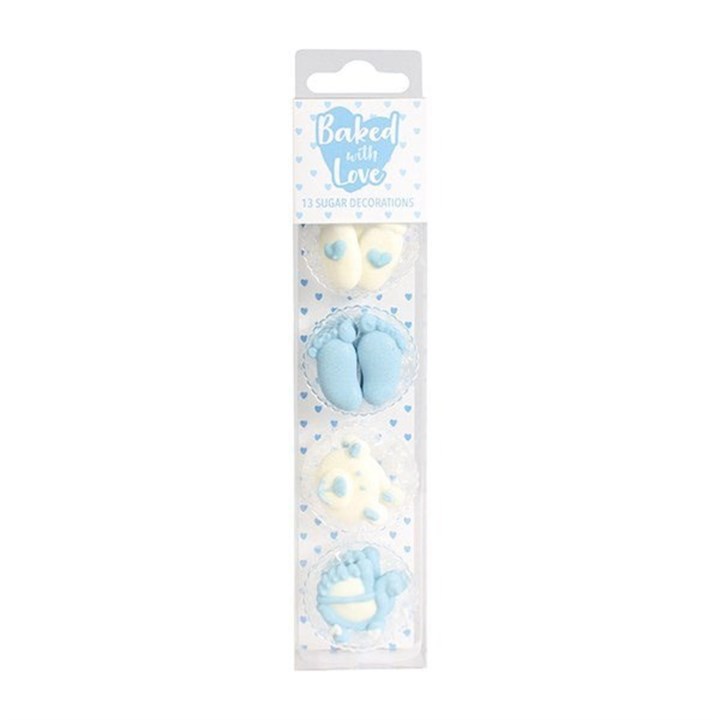 Baby Boy Sugar Cake Decorations by Baked with Love