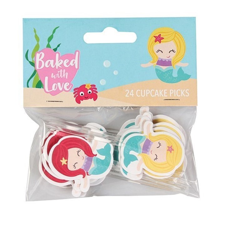 Mermaid Cupcake Picks by Baked with Love