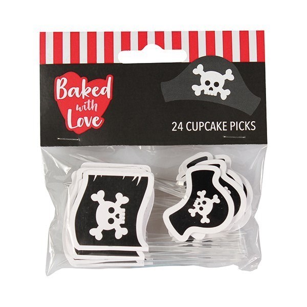 Pirate Cupcake Picks by Baked with Love