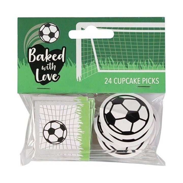 Football Cupcake Picks by Baked with Love