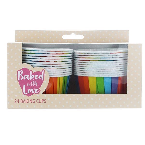 Rainbow Baking Cups by Baked with Love - Pack of 24