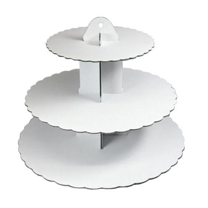 White 3 Tier Cupcake Stand 