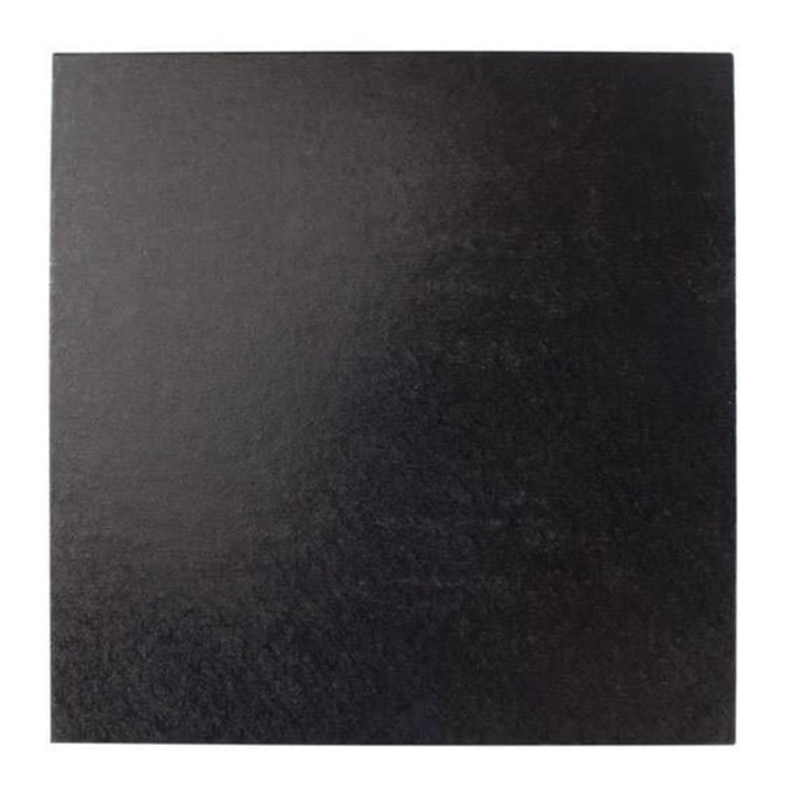 Square Black Cake Drum Board - 12"