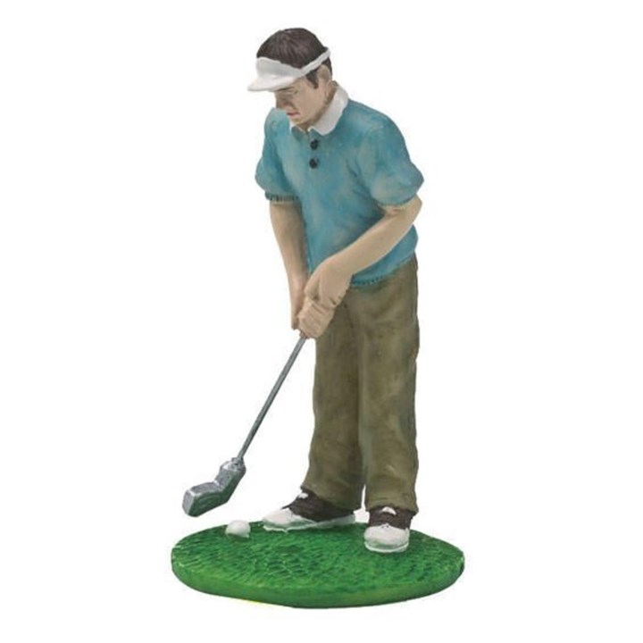 Resin Male Golfer Cake Topper Decoration