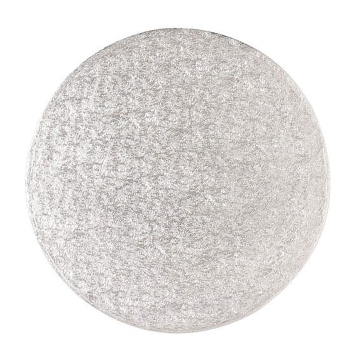 10" Cut Edge Round Silver Cake Card