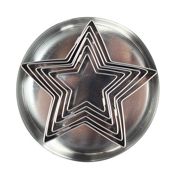 Stainless Steel Star Cutters - Set of 6