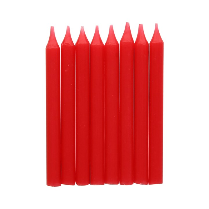 100 Red Candles 51mm