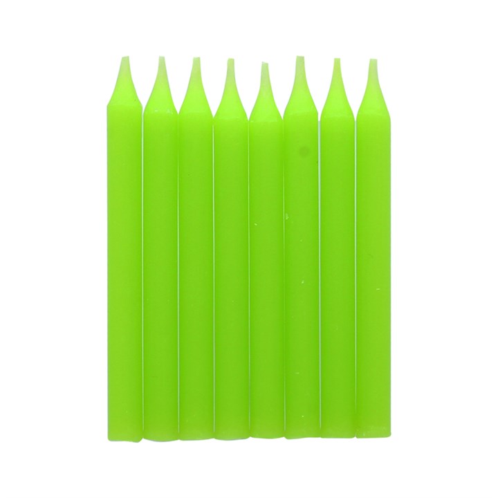 100 Green Candles 51mm