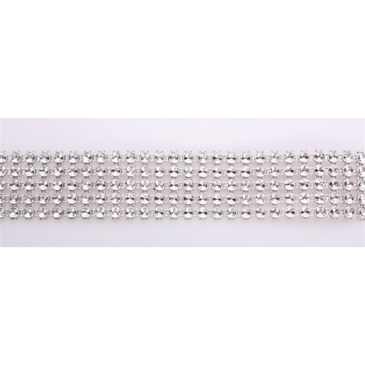 Culpitt Silver Diamante Trim - 25mm