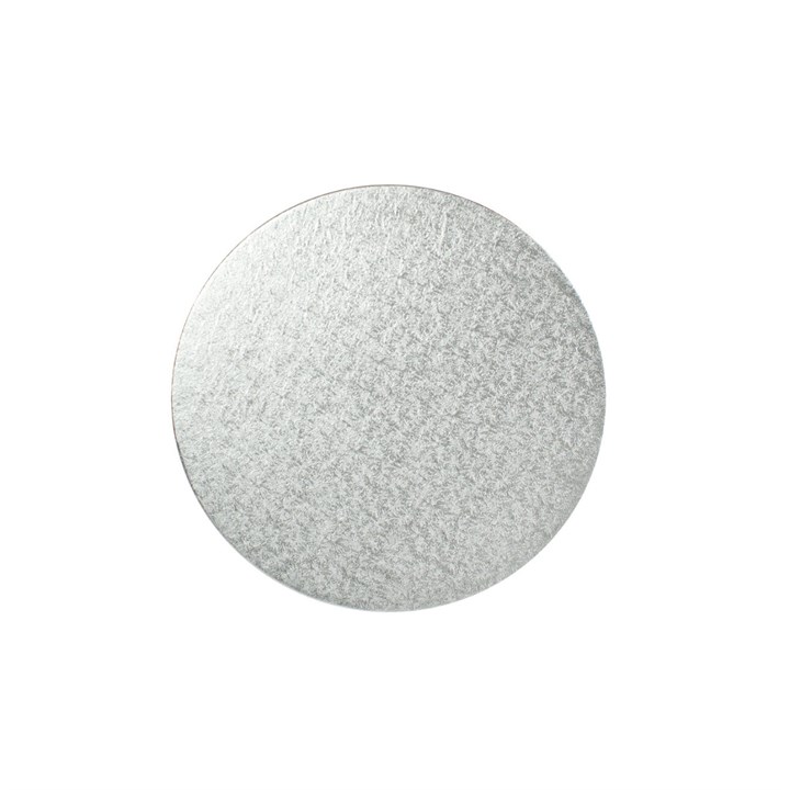 11'' (279mm) Double Thick Round Turned Edge Cake Cards Silver Foil (between 2.5 & 3mm Thick)