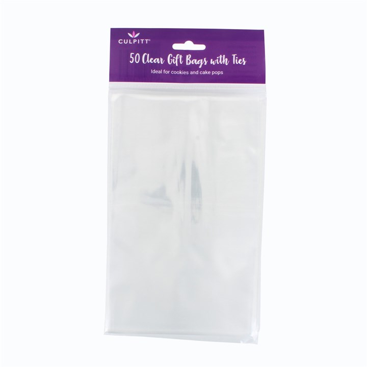 Culpitt Clear Cellophane Gift Bag - Pack of 50