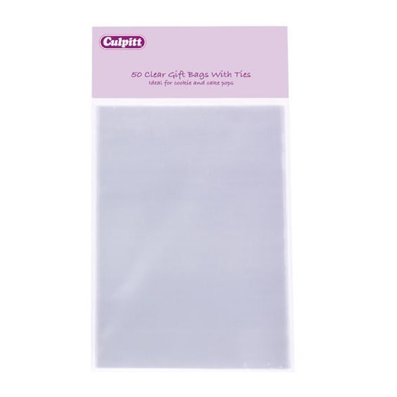 Culpitt Clear Cellophane Gift Bag - Pack of 50