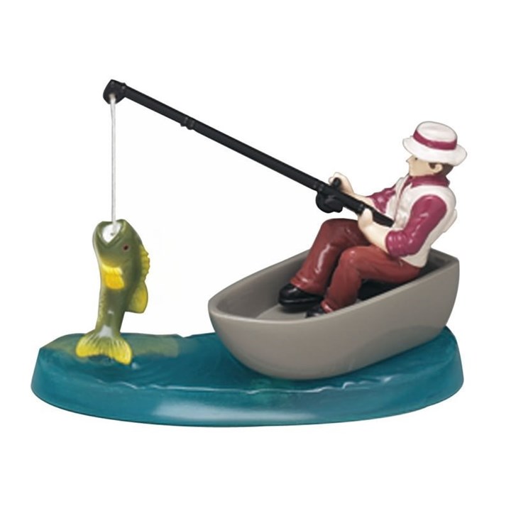 Fisherman with Fish Cake Topper Decoration