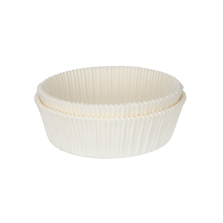 50 7" Round Cake Tin Liners - White