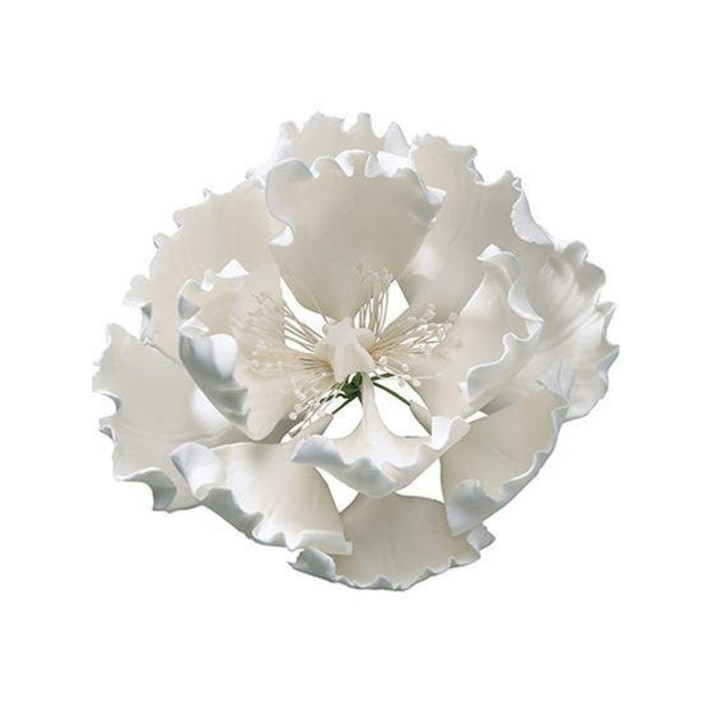 Gumpaste White Peony Cake Topper Decoration