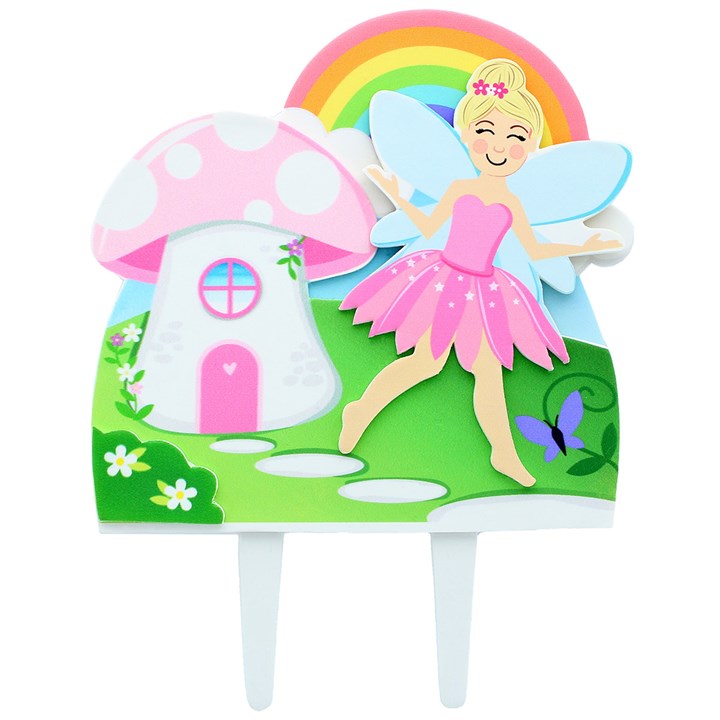 Fairy Garden Cake Decoration 155 x 200mm (inc pic)