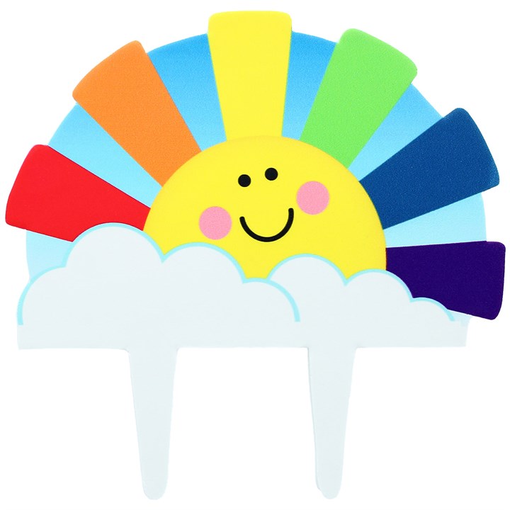 Sunshine Rainbow Cake Decoration 150 x 150mm (inc pic)