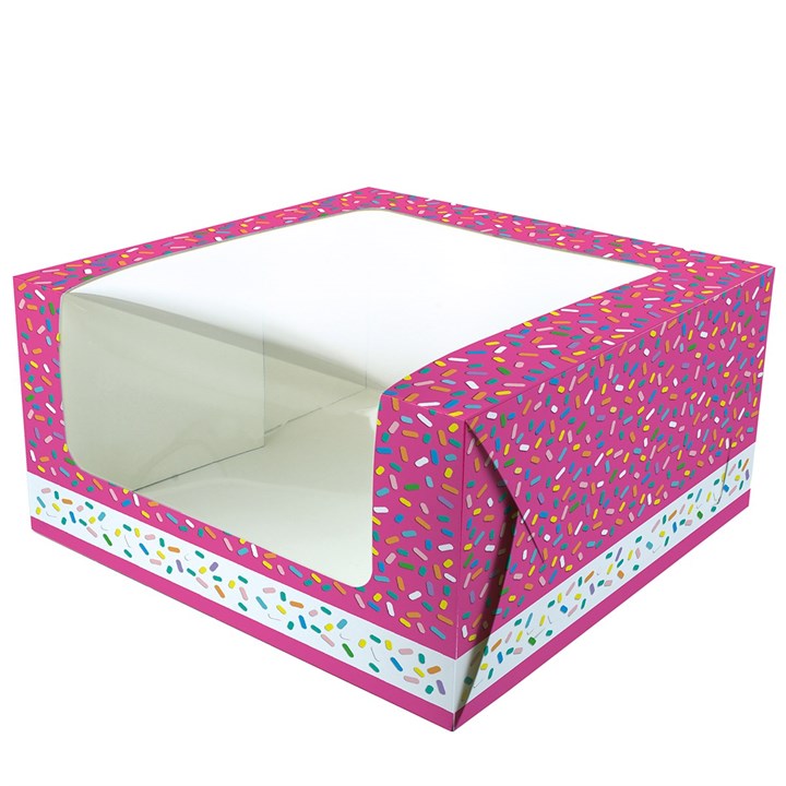 Culpitt 10" Windowed Cake Box - Sprinkles