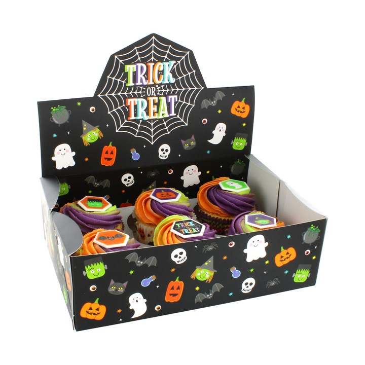 6/12 Cupcake Display Box - Trick or Treat - single