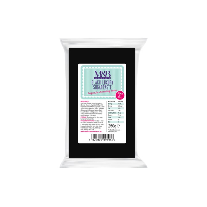 M&B Sugarpaste Black 250g