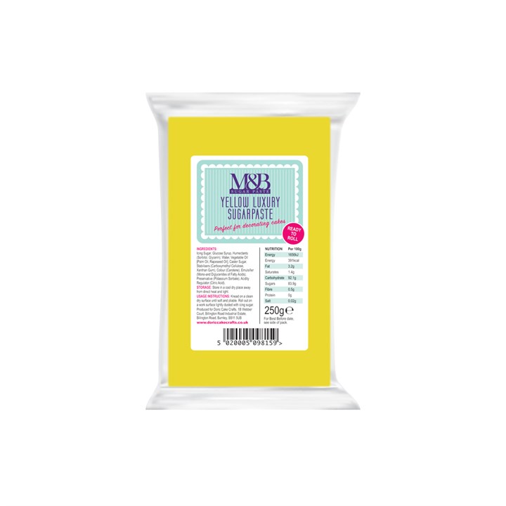 M&B Sugarpaste Yellow 250g -Sale
