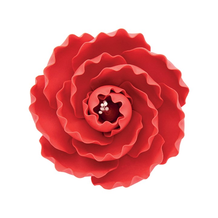 Gumpaste Red Briar Rose - 76mm (3'')