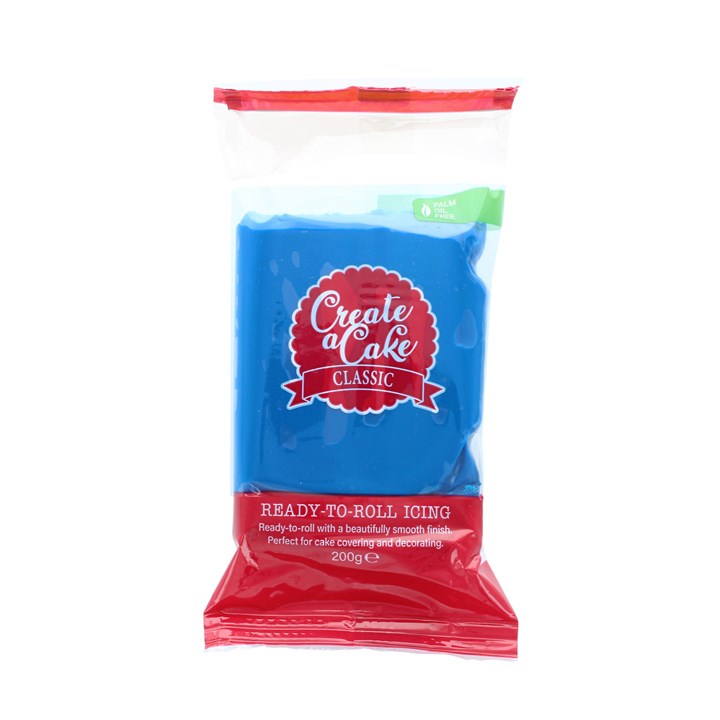 Create A Cake Palm Free Sugar Paste  200g - Blue