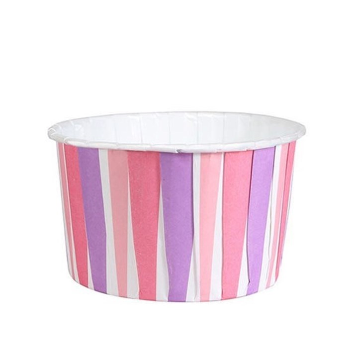 Culpitt Pink & Purple Striped Baking Cups - Pack of 24