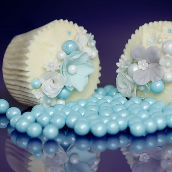 Purple Cupcakes 10mm Pearls Blue 80g
