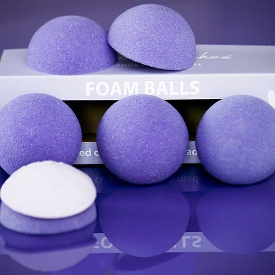Purple Cupcakes Foam Ball Halves - Pack of 6