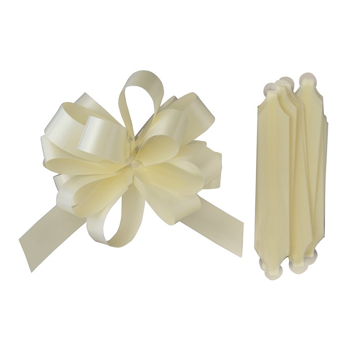 Purple Cupcakes Quick Pull Bow - Ivory