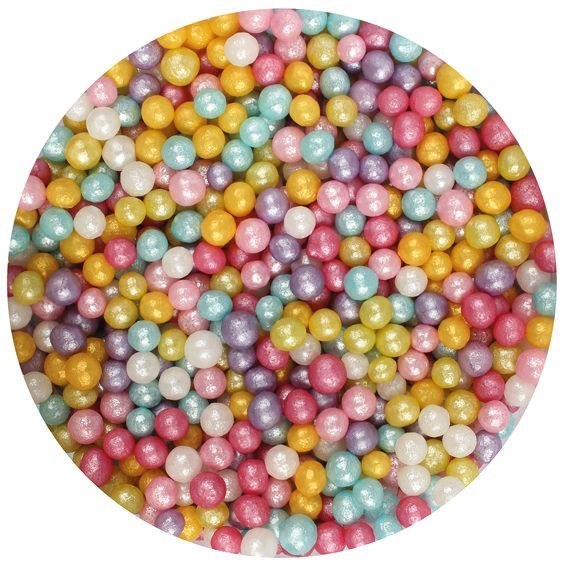 Purple Cupcakes Small Shimmer Pearls Multi 1kg