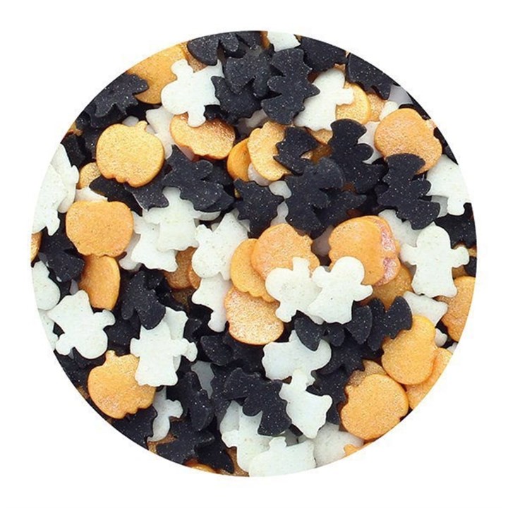 Purple Cupcakes - Pumpkin, Bat & Ghost Sprinkle Mix 60g