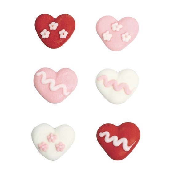 Culpitt Assorted Sugar Hearts - Pack of 150