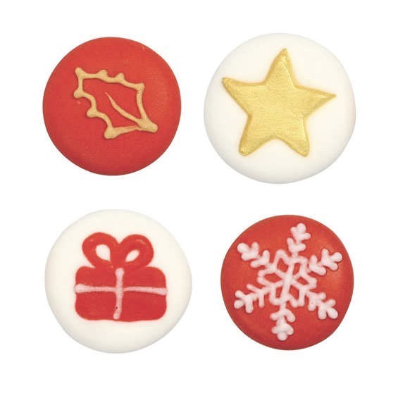Christmas Sugar Icons Cake Decorations - Pack of 200