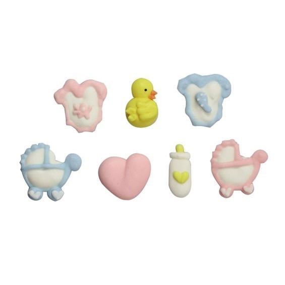 Culpitt Assorted Baby Sugar Cake Topper Decorations - Pack of 175