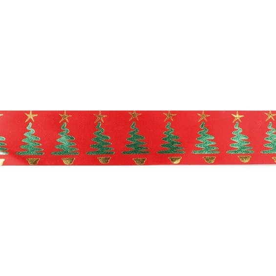 Metallic Christmas Tree Ribbon - 36mm