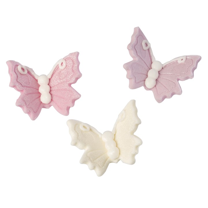 Culpitt Lustred Sugar Butterflies - Pack of 18
