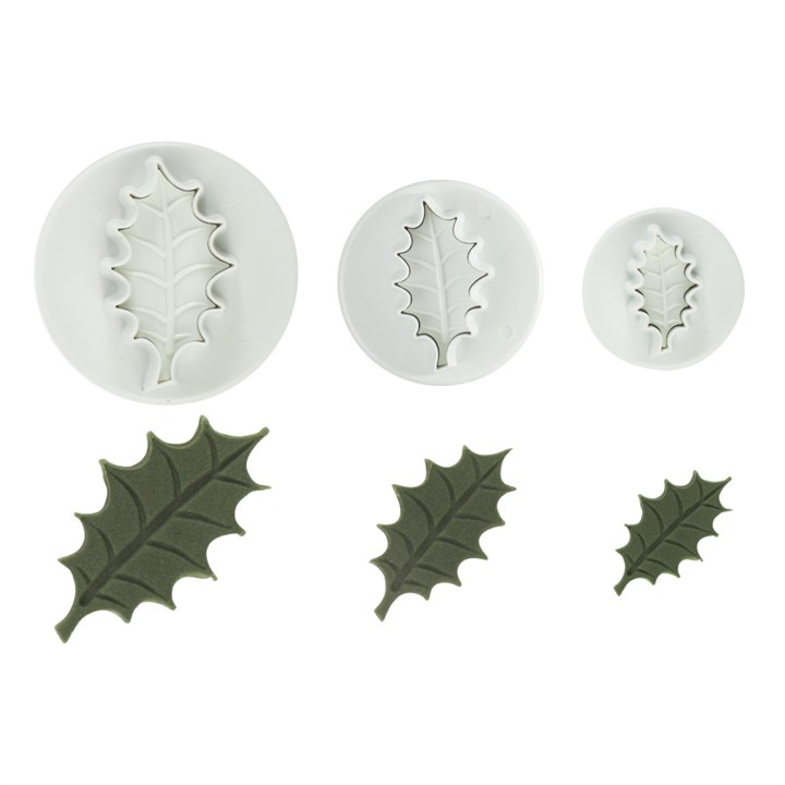 PME Holly Leaf Plunger Cutter - 3 Set