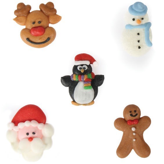 Christmas Friends Sugar Pipings - Pack of 200