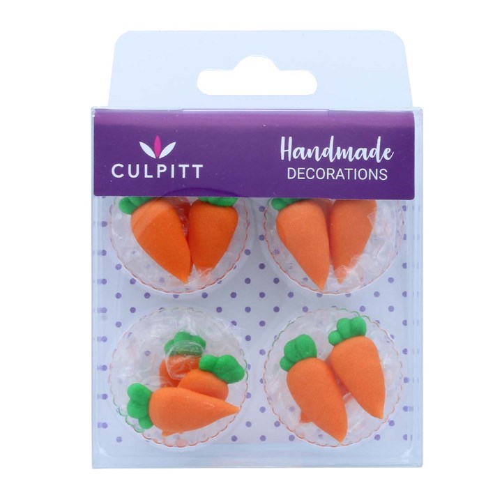 Culpitt Carrot Sugar Decorations - Pack of 12