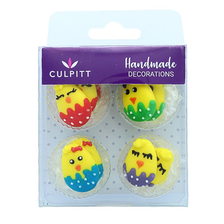 Culpitt Cute Baby Chick Sugar Decorations - Pack of 12