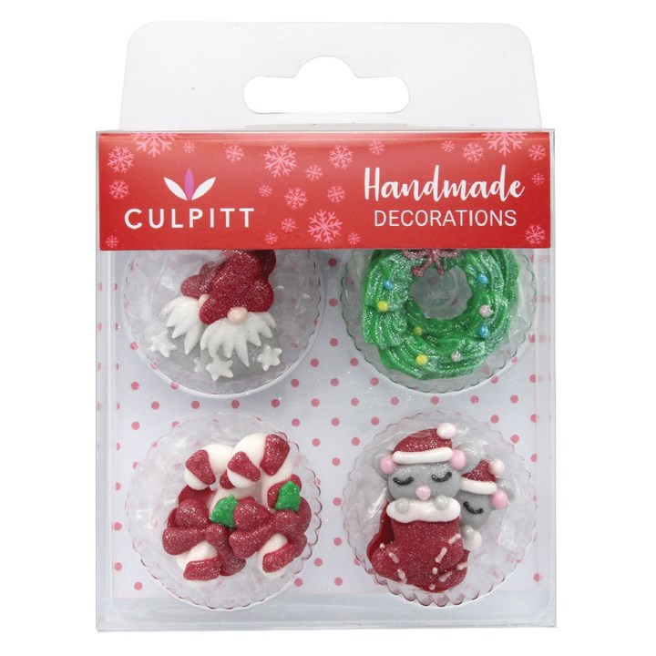 Culpitt Nordic Christmas Sugar Cake Decorations - Pack of 12